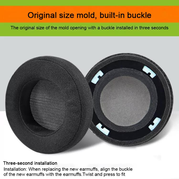 2pcs Velvet Replacement Earpads For AKG K612 / K712(Black) by bashfashion