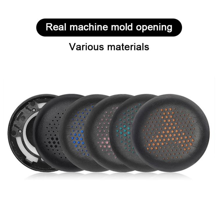 2pcs Protein Leather Replacement Earpads For AKG Y500(Black + Black Mesh) by bashfashion