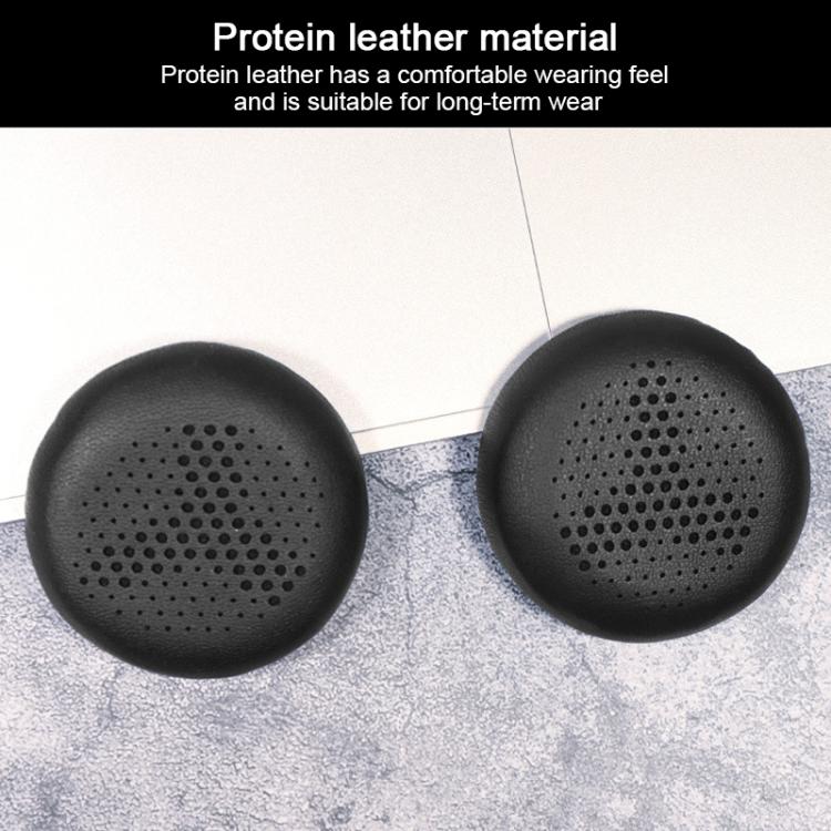 2pcs Protein Leather Replacement Earpads For AKG Y500(Black + Blue Mesh) by bashfashion