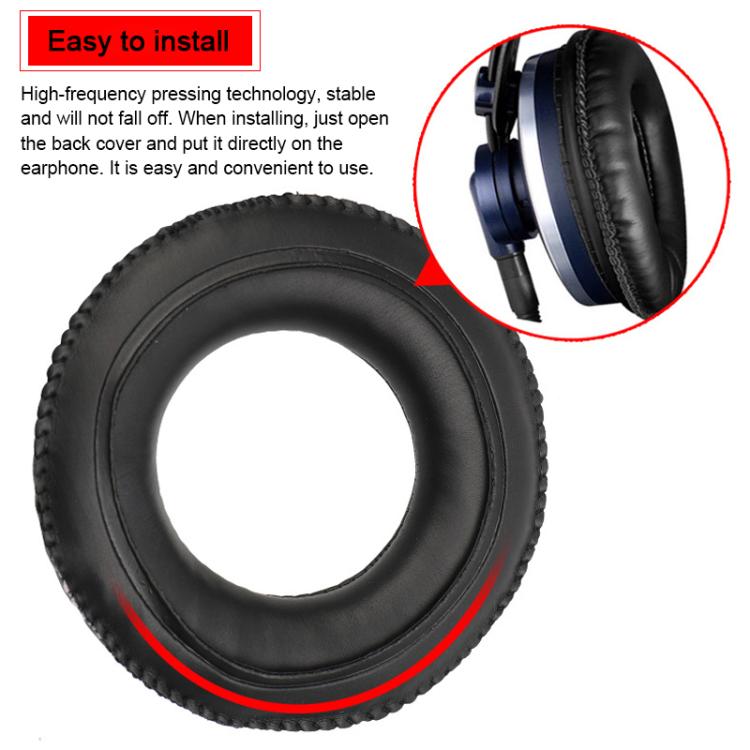 2pcs Protein Leather Replacement Earpads For AKG K240 MKII / K270(Black) by bashfashion