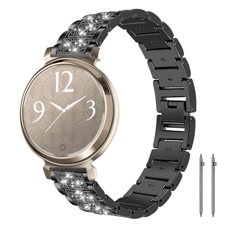 14mm For Garmin Lily 2 xDfind Diamond Jewelry Steel Watch Band(Black) by xDfind