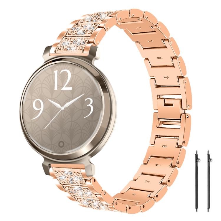 14mm For Garmin Lily 2 xDfind Diamond Jewelry Steel Watch Band(Rose Gold) by xDfind
