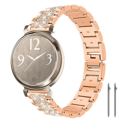 14mm For Garmin Lily 2 xDfind Diamond Jewelry Steel Watch Band(Rose Gold) by xDfind