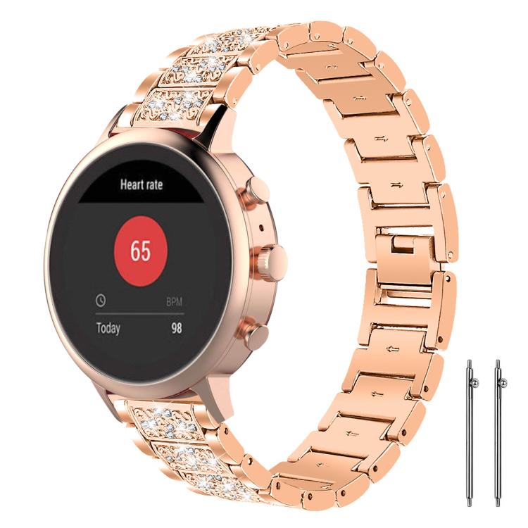 18mm For Fossil Female Sport / Charter HR xDfind Diamond Jewelry Steel Watch Band(Rose Gold) by xDfind