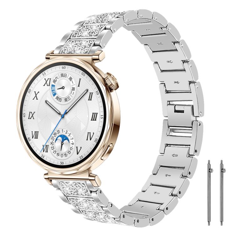 22mm For Huawei Watch GT5/GT5 Pro/4/4 Pro xDfind Diamond Jewelry Steel Watch Band(Silver) by xDfind