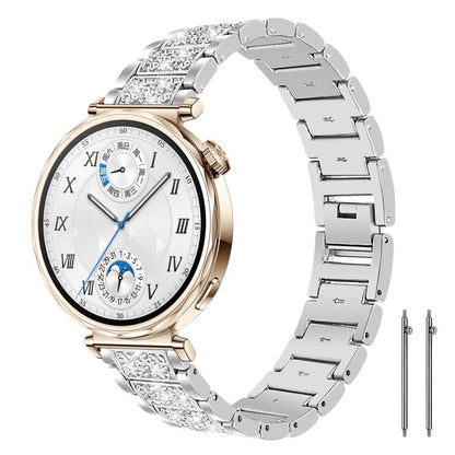 22mm For Huawei Watch GT5/GT5 Pro/4/4 Pro xDfind Diamond Jewelry Steel Watch Band(Silver) by xDfind