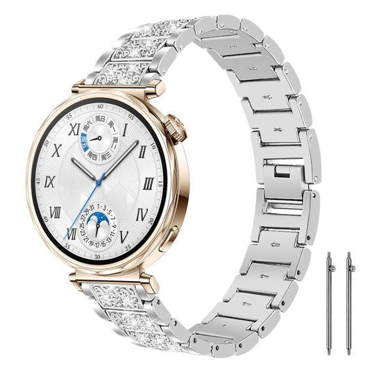 22mm For Huawei Watch GT5/GT5 Pro/4/4 Pro xDfind Diamond Jewelry Steel Watch Band(Silver) by xDfind