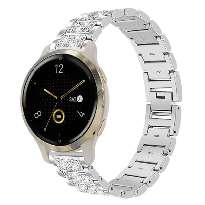 18mm For Garmin Venu 2S / vivoactive 4s/3s xDfind Diamond Jewelry Steel Watch Band(Silver) by xDfind