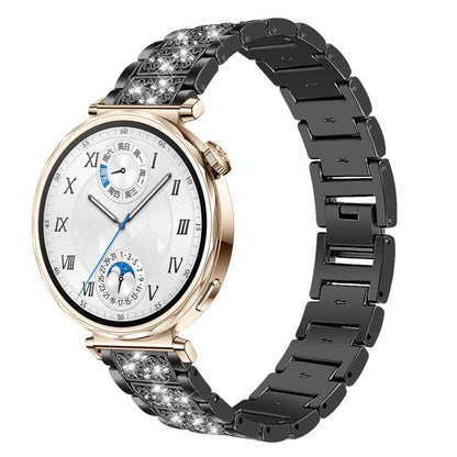 18mm For Huawei GT5/GT4 41mm / OPPO Watch X2 Mini xDfind Diamond Jewelry Steel Watch Band(Black) by xDfind