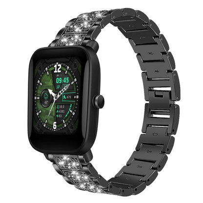 20mm For Amazfit Bip U / Lite / Bip 3 Pro xDfind Diamond Jewelry Steel Watch Band(Black) by xDfind