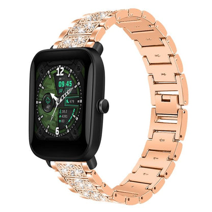 20mm For Amazfit Bip U / Lite / Bip 3 Pro xDfind Diamond Jewelry Steel Watch Band(Rose Gold) by xDfind