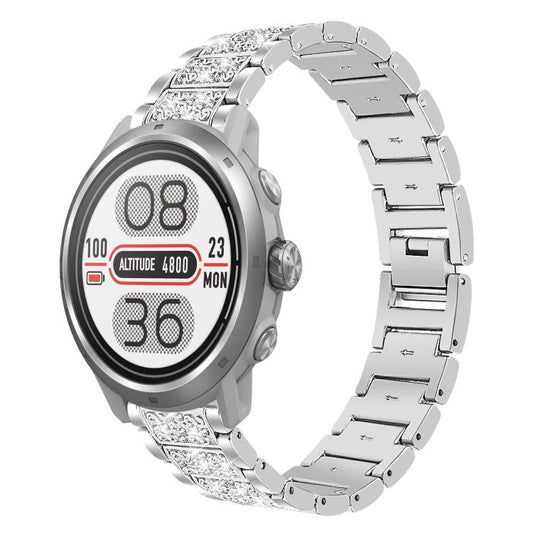 20mm For COROS APEX 2 42mm / PACE 2 xDfind Diamond Jewelry Steel Watch Band(Silver) by xDfind