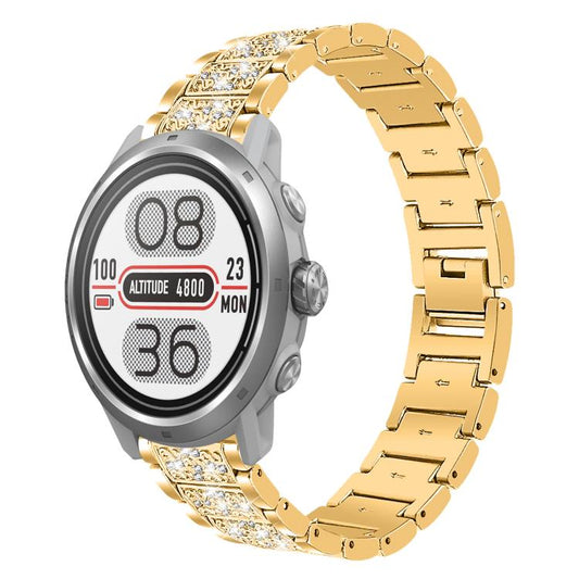 20mm For COROS APEX 2 42mm / PACE 2 xDfind Diamond Jewelry Steel Watch Band(Gold) by xDfind