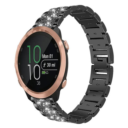 20mm For Garmin Forerunner 570 42mm/245/645/158 xDfind Diamond Jewelry Steel Watch Band(Black) by xDfind