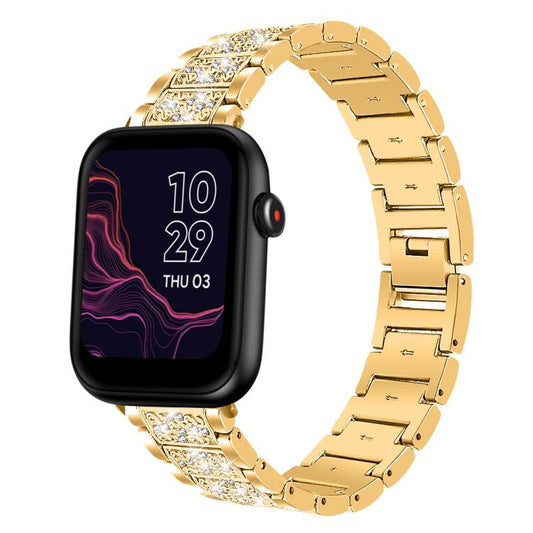 20mm For Ticwatch GTH / E3 / E / 2 xDfind Diamond Jewelry Steel Watch Band(Gold) by xDfind