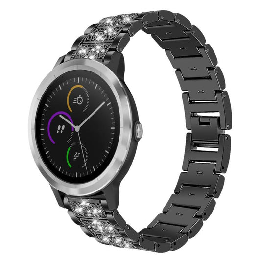 20mm For Garmin GarminMove Sport / vivoactive3 xDfind Diamond Jewelry Steel Watch Band(Black) by xDfind