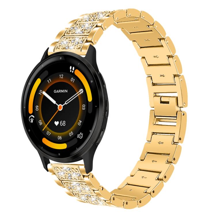 22mm For Garmin Venu 3 / vivoactive4 xDfind Diamond Jewelry Steel Watch Band(Gold) by xDfind