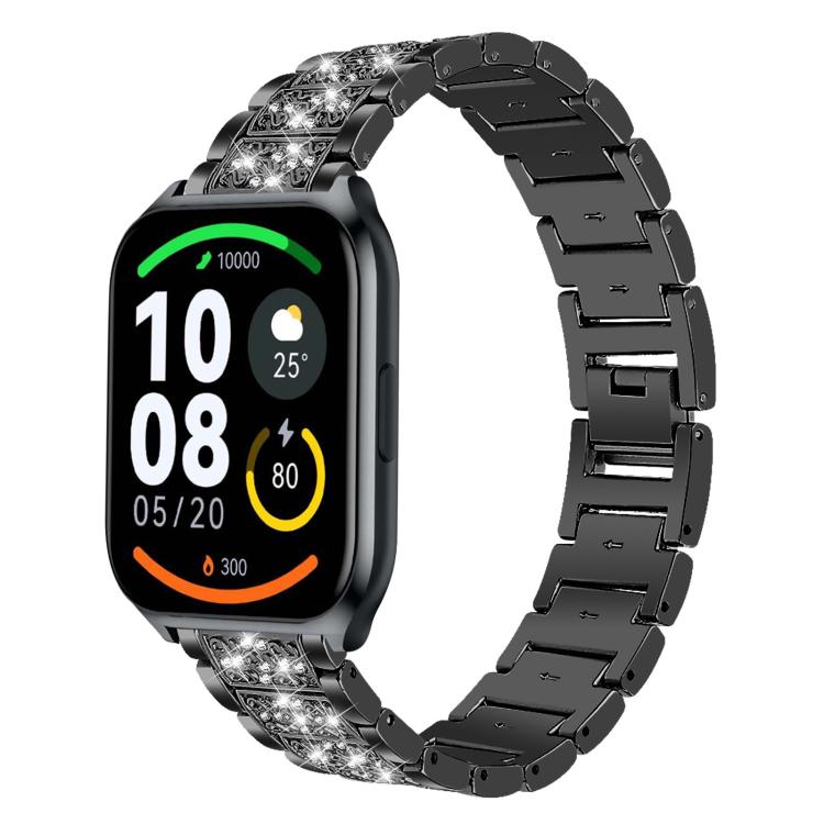 22mm For Xiaomi Haylou Watch LS09B / LS05S / LS10 xDfind Diamond Jewelry Steel Watch Band(Black) by xDfind