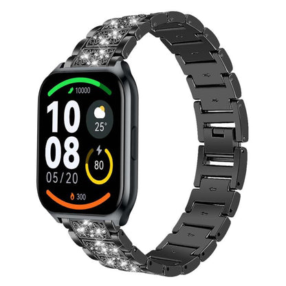 22mm For Xiaomi Haylou Watch LS09B / LS05S / LS10 xDfind Diamond Jewelry Steel Watch Band(Black) by xDfind