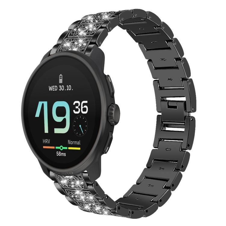22mm For Suunto Race S / Race / 9 Peak / 5 Peak xDfind Diamond Jewelry Steel Watch Band(Black) by xDfind