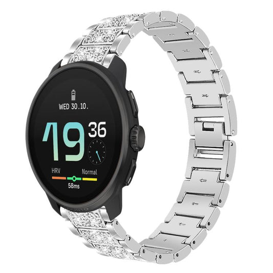 22mm For Suunto Race S / Race / 9 Peak / 5 Peak xDfind Diamond Jewelry Steel Watch Band(Silver) by xDfind