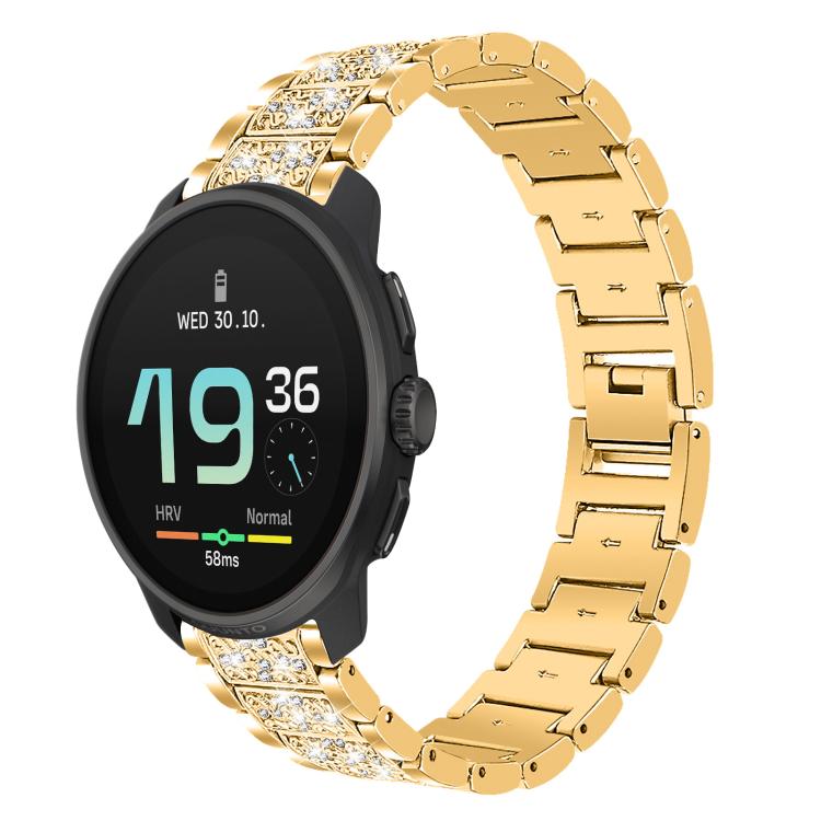 22mm For Suunto Race S / Race / 9 Peak / 5 Peak xDfind Diamond Jewelry Steel Watch Band(Gold) by xDfind