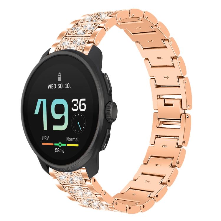22mm For Suunto Race S / Race / 9 Peak / 5 Peak xDfind Diamond Jewelry Steel Watch Band(Rose Gold) by xDfind