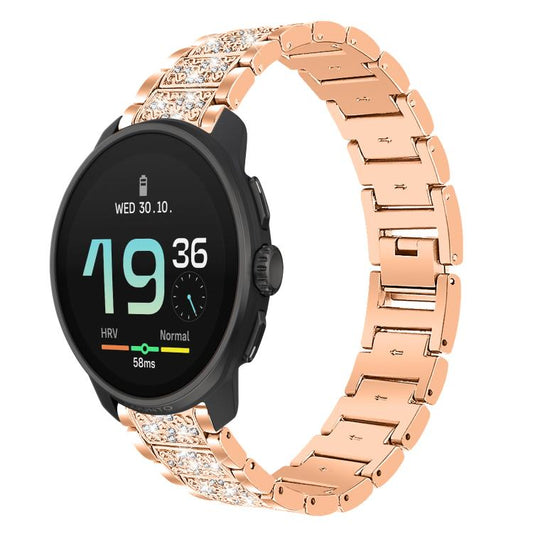 22mm For Suunto Race S / Race / 9 Peak / 5 Peak xDfind Diamond Jewelry Steel Watch Band(Rose Gold) by xDfind