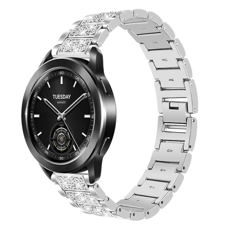 22mm For Xiaomi Watch S3/2 Pro/S2/S1 xDfind Diamond Jewelry Steel Watch Band(Silver) by xDfind