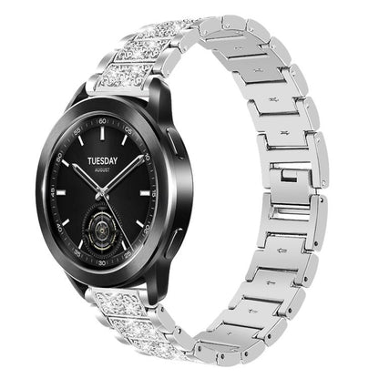 22mm For Xiaomi Watch S3/2 Pro/S2/S1 xDfind Diamond Jewelry Steel Watch Band(Silver) by xDfind