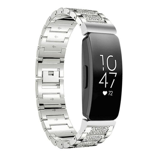 For Fitbit Inspire 2 / Ace 3 14mm xDfind Diamond Jewelry Stainless Steel Watch Band(Silver) by xDfind