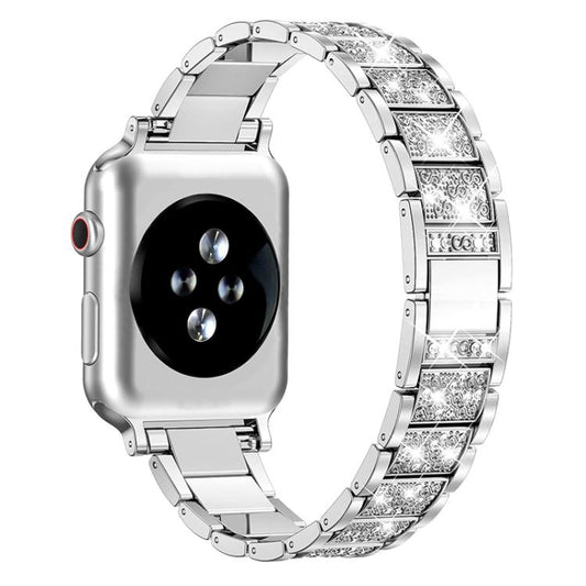 For Apple Watch 38 / 40 / 41 / S10 42mm xDfind Diamond Jewelry Stainless Steel Watch Band(Silver) by xDfind