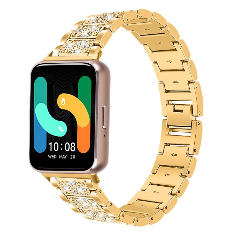 For Samsung Galaxy Fit3 xDfind Diamond Jewelry Stainless Steel Watch Band(Gold) by xDfind