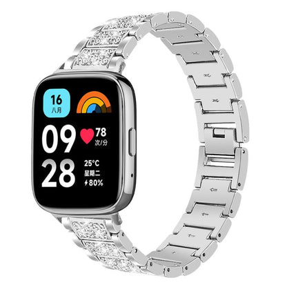 For Redmi Watch 3 Active / Lite 20mm xDfind Diamond Jewelry Stainless Steel Watch Band(Silver) by xDfind