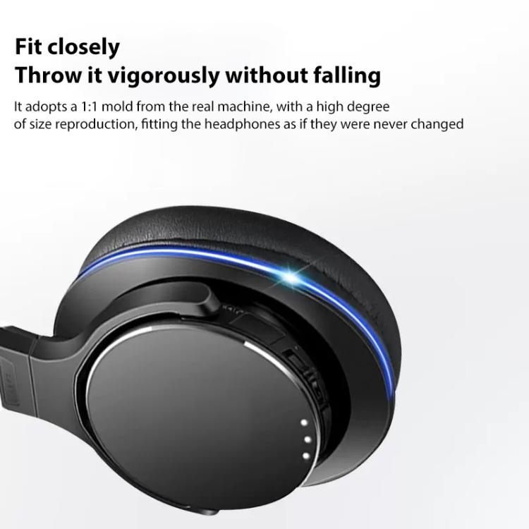 2pcs Sponge Earmuffs Replacement Earpads For ATH-MSR7, Style:Black Lambskin by bashfashion