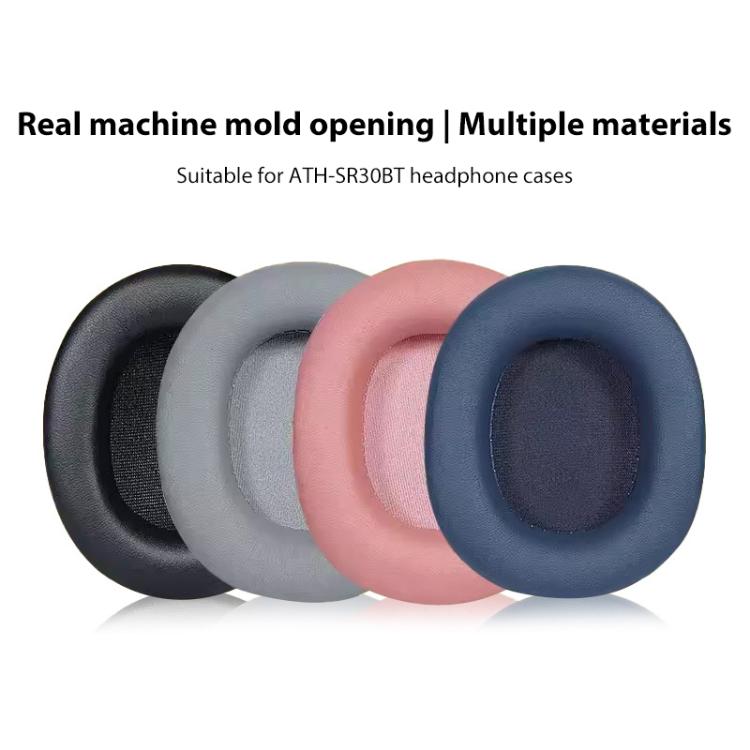 2pcs Sponge Earmuffs Replacement Earpads For Audio-Technica ATH-SR30BT, Style:Pink Protein Leather by bashfashion