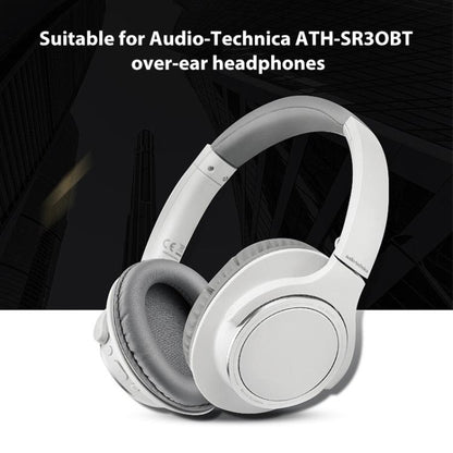 Sponge Earmuffs Replacement Earpads For Audio-Technica ATH-SR30BT, Style:Blue Leather Headband by bashfashion