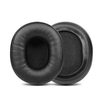 2pcs Sponge Earmuffs Replacement Earpads For Audio Technica ATH-M60X, Model:Black Protein Leather by bashfashion