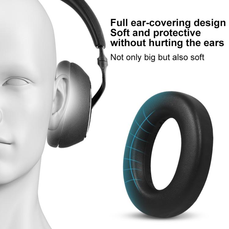 2pcs Protein Leather Replacement Earpads For B&W Px7(Black) by bashfashion