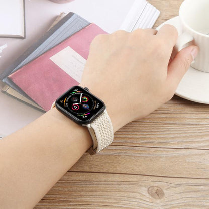 For Apple Watch 46mm / 49mm / 45mm / 44mm Magnetic Buckle Breathable Knitted Nylon Watch Band(Smoky Purple) by bashfashion