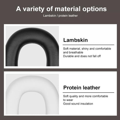 2pcs Sponge Earmuffs Replacement Earpads For B&W Px7 S2 / Px8, Model:Beige Lambskin by bashfashion