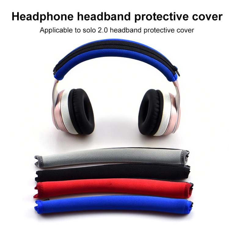 For Beats Solo3 / Solo2 Neoprene Zipper Headband Cushion Pad Replacement Parts(Grey) by bashfashion