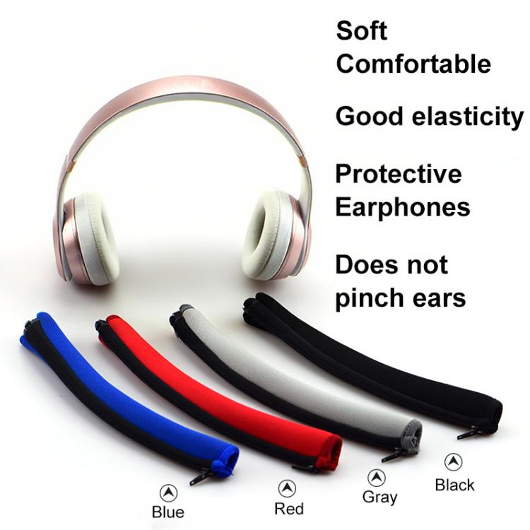 For Beats Solo3 / Solo2 Neoprene Zipper Headband Cushion Pad Replacement Parts(Red) by bashfashion