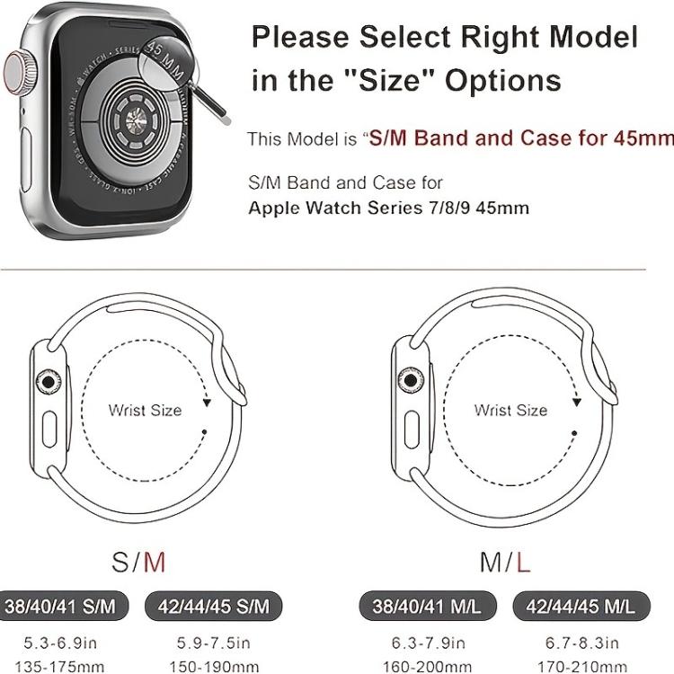 For Apple Watch Series 10 / 11 46mm Pin Buckle Silicone Watch Band with Film Integrated PC Case(Starlight) by bashfashion