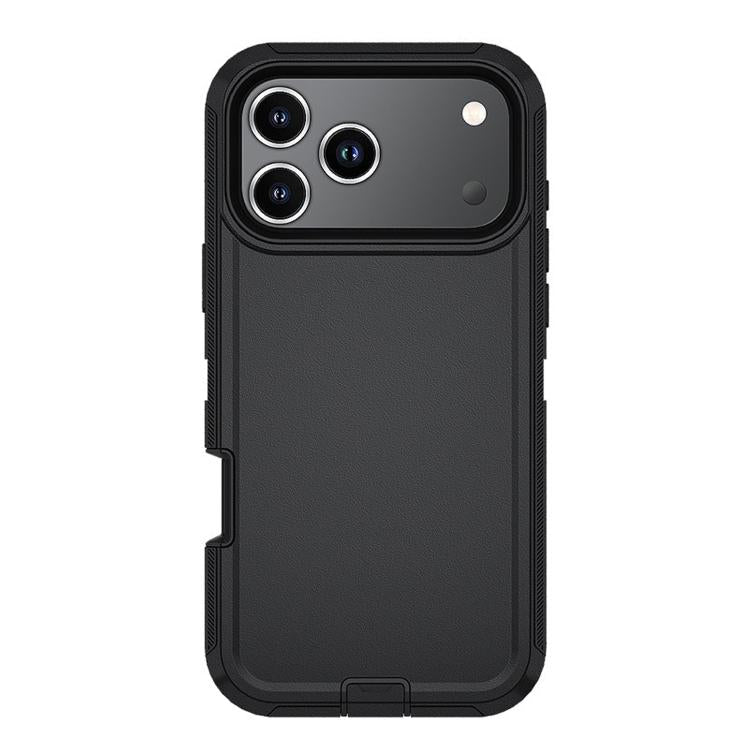 For iPhone 17 Pro Max Kalebol Shockproof PC Hybrid TPU Phone Case with Back Clip(Black) by Kalebol