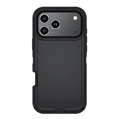 For iPhone 17 Pro Kalebol Shockproof PC Hybrid TPU Phone Case with Back Clip(Black) by Kalebol