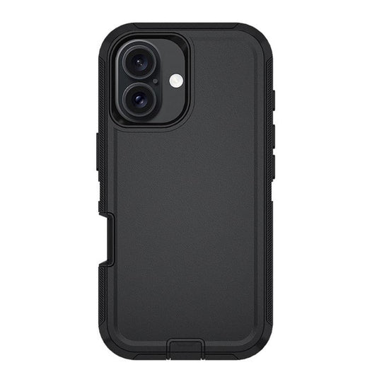 For iPhone 17 Kalebol Shockproof PC Hybrid TPU Phone Case with Back Clip(Black) by Kalebol