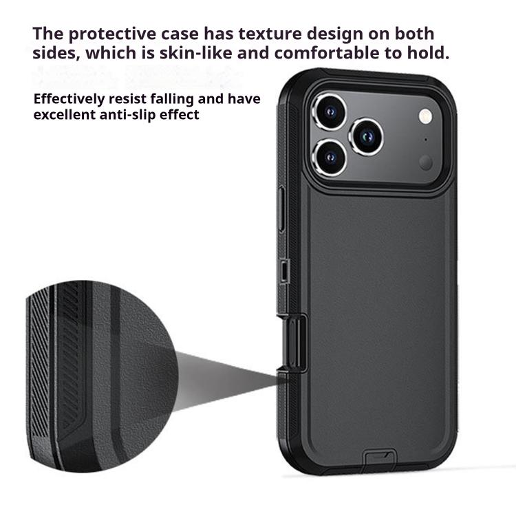 For iPhone Air Kalebol Shockproof PC Hybrid TPU Phone Case with Back Clip(Black) by Kalebol