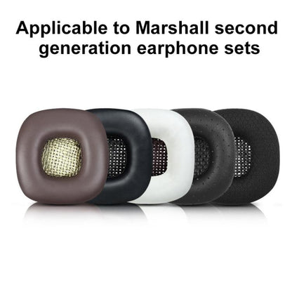 2pcs Sponge Earmuffs Replacement Earpads For Marshall Major II, Model:Black Protein PU by bashfashion