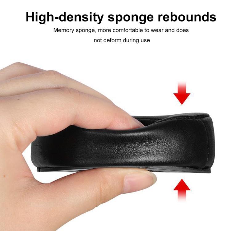 2pcs Magnetic Snap-on Lambskin Leather Earpads For Abyss Diana Phi / AB-1266(Black) by bashfashion